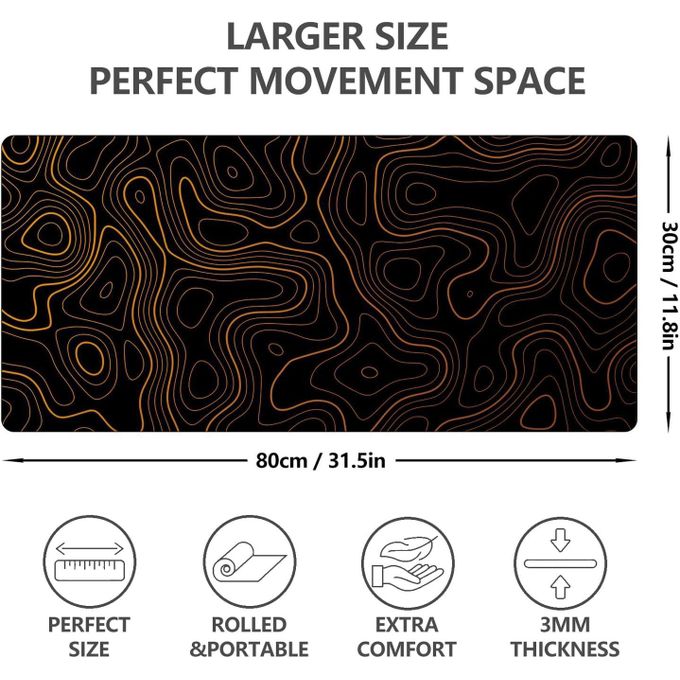 Tapis De Souris, Tapis Souris Gamer 80x30cm, Base Antidérapante — photo 3