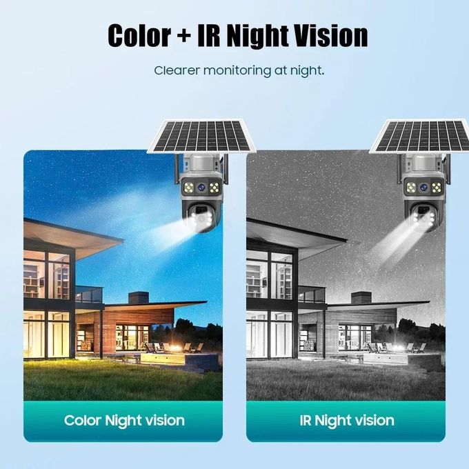 Caméra De Sécurité Wifi 1080P, Vision Nocturne IP PTZ Extérieure, Trois écrans Vidéo surveillance — photo 7