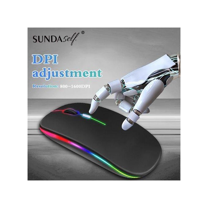 SUNDASELF Rechargeable sans fil Bluetooth 2 modes 2,4 GHz - Noir