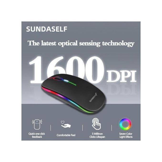 SUNDASELF Rechargeable sans fil Bluetooth 2 modes 2,4 GHz - Noir — photo 3