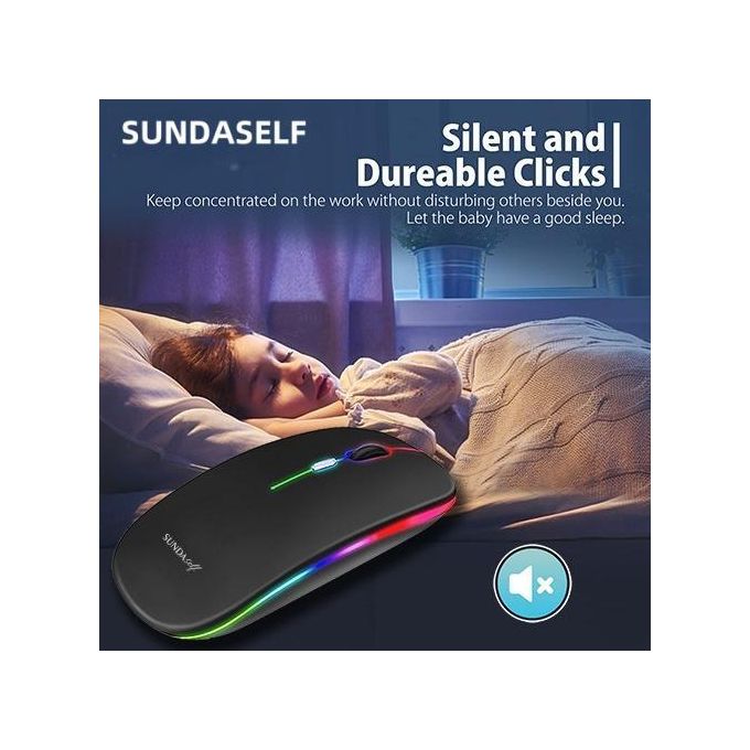 SUNDASELF Rechargeable sans fil Bluetooth 2 modes 2,4 GHz - Noir — photo 8