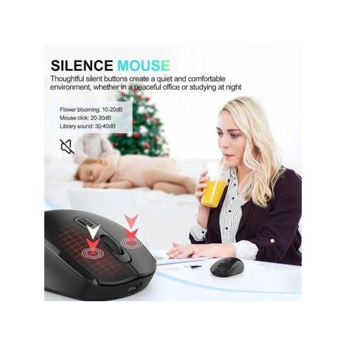 Hifinit Souris Bluetooth sans fil double mode 2.4G Souris sans fil rechargeable — photo 6