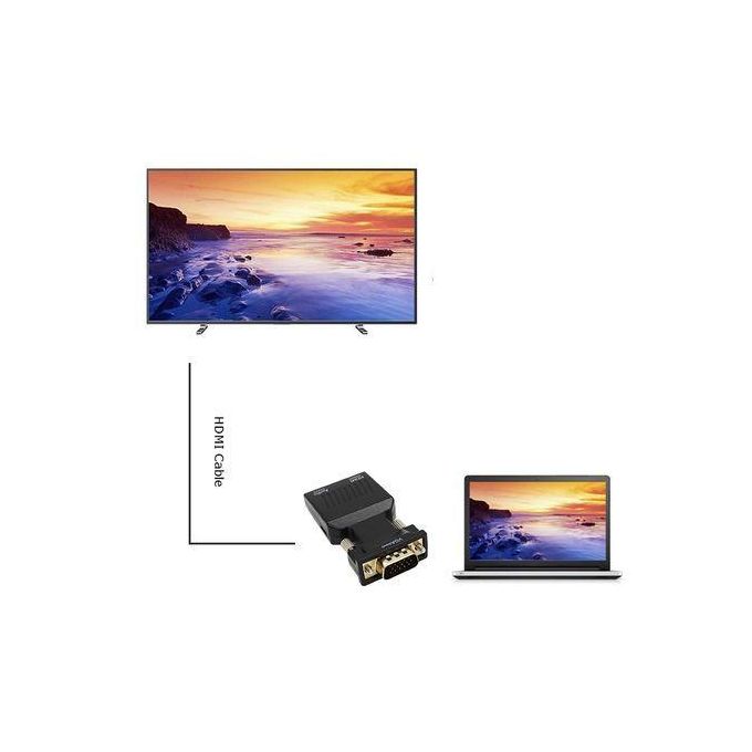 Adaptateur Convertisseur HD 1080P VGA Vers HDMI, Avec Audio Pour PC Portable Vers Projecteur HDTV — photo 2