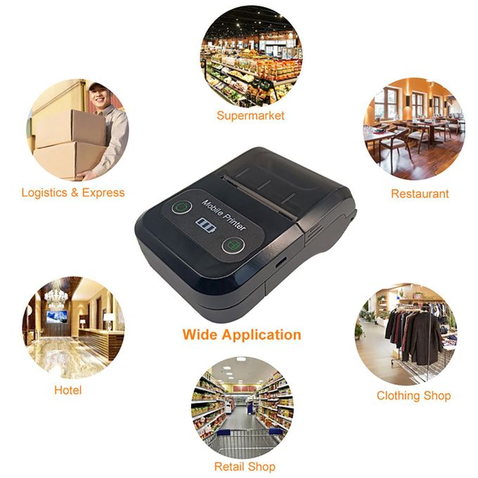 Mini Imprimante Thermique 58mm Portable Sans Fil Rechargeable POS Mobile — photo 4