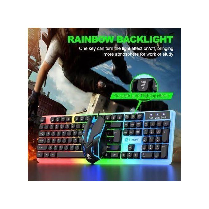Ensemble Clavier Et Souris Filaire 104 Touches Clavier Gaming Échangeable à Chaud Lumière RGB Pour Mac Windows Ordinateur PC Gamers Portable Bureau — photo 3