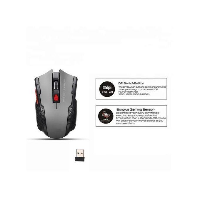 Souris De Jeu Sans Fil 2,4 GHz - Gris — photo 3