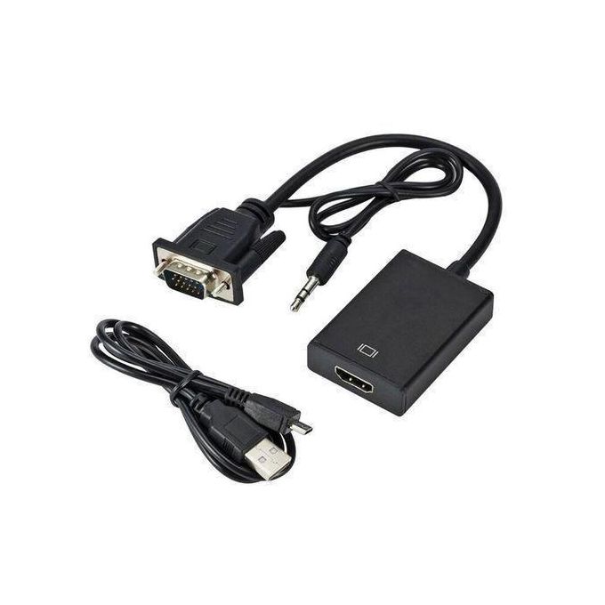 Câble adaptateur convertisseur VGA vers HDMI avec sortie audio