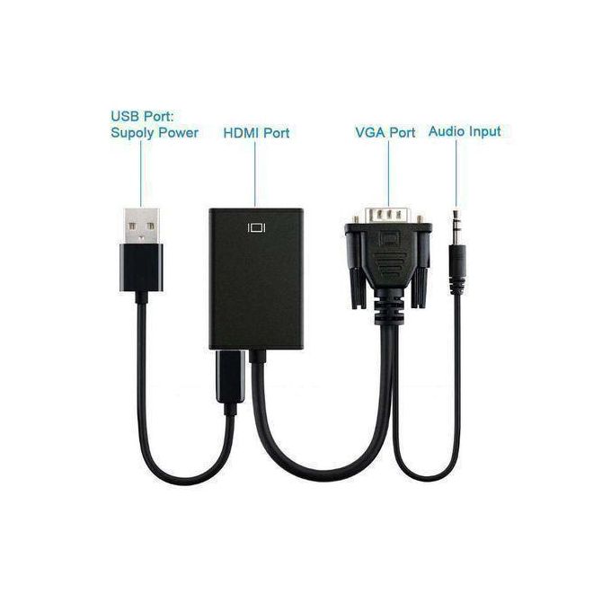 VGA to HDMI Converter Adapter Cable with Audio Output — photo 3