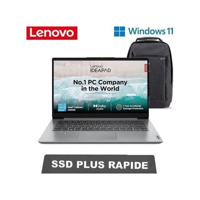 Lenovo Pc Portable - Ideapad 1 - Dual Core - Windows 11 - Pac - Gris