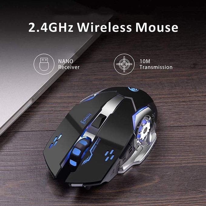 Professional Wireless Gaming Mouse 2.4G, Rechargeable (White), Color-Changing with 6 Buttons, DPI 800/1200/1600, for Gaming Laptop/PC/Desktop — photo 5