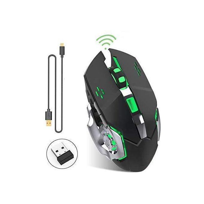 Professional Wireless Gaming Mouse 2.4G, Rechargeable (White), Color-Changing with 6 Buttons, DPI 800/1200/1600, for Gaming Laptop/PC/Desktop — photo 6