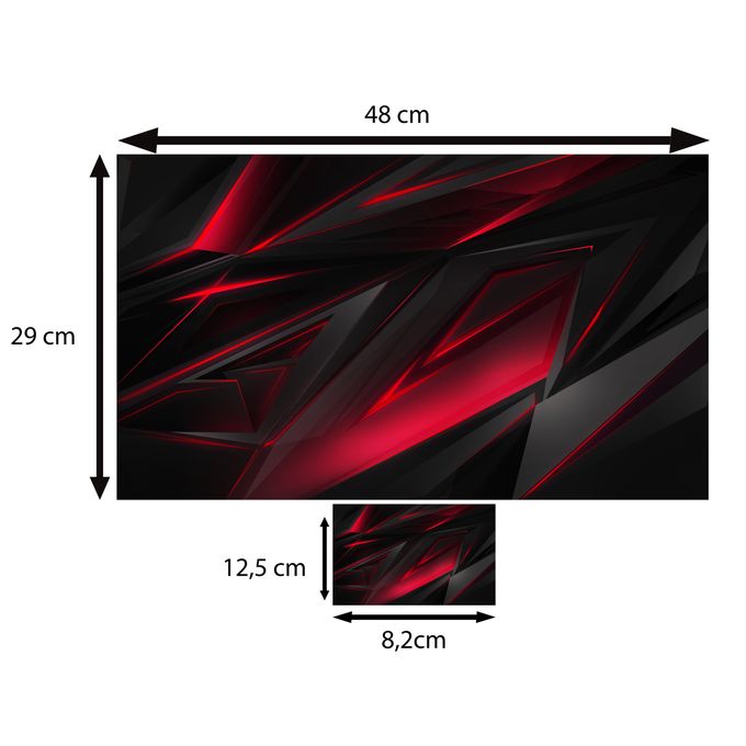Autocollant pc portable motif rouge simple — photo 2