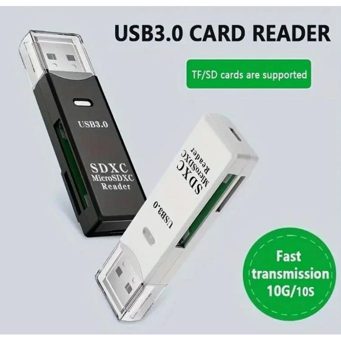 USB 3.0 Memory Card Reader and Adapter Set (Micro SD, SDHC, TF) for PC, Laptop and Camera — photo 2