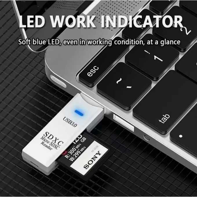 USB 3.0 Memory Card Reader and Adapter Set (Micro SD, SDHC, TF) for PC, Laptop and Camera — photo 4