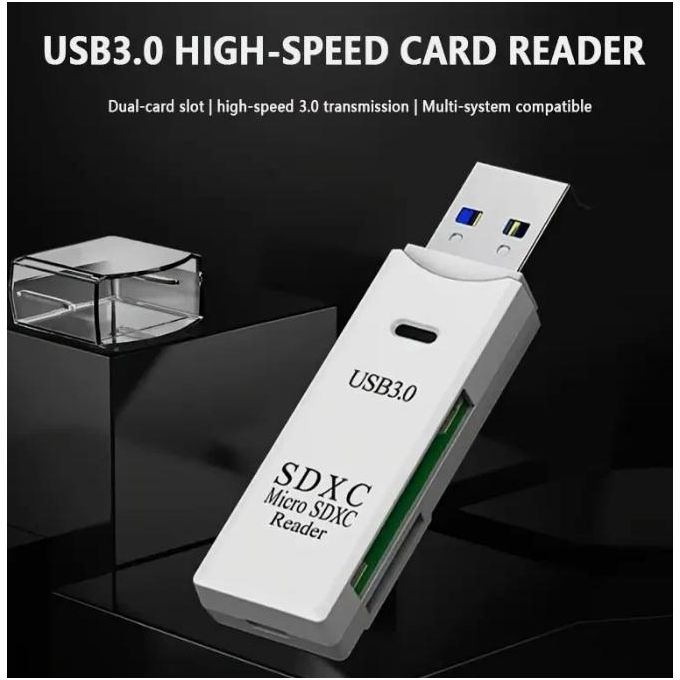 USB 3.0 Memory Card Reader and Adapter Set (Micro SD, SDHC, TF) for PC, Laptop and Camera — photo 5