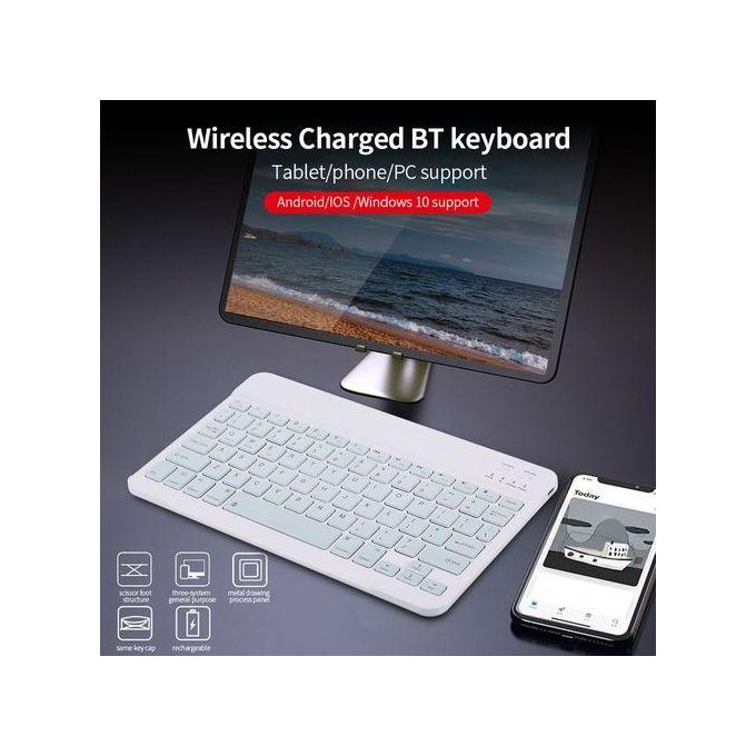10’‘Sans Fil Bluetooth Clavier Applicable Téléphone Tablette — photo 5